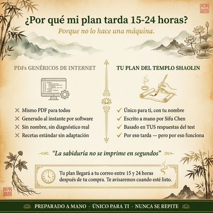 Tu Plan Personalizado — Escrito por Sifu Chen