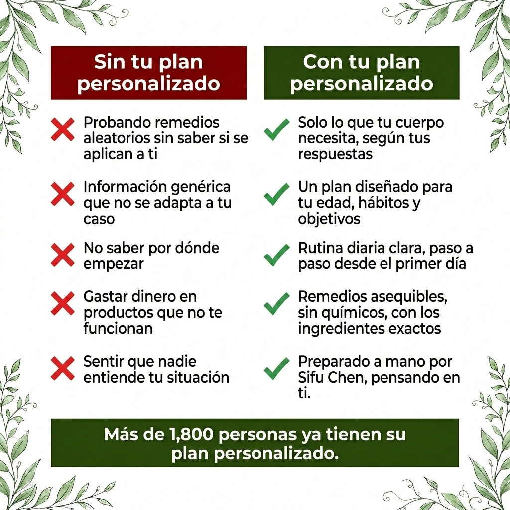 Tu Plan Personalizado — Escrito por Sifu Chen